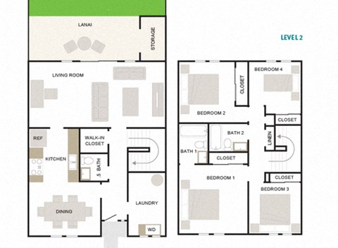 Makai 4x2.5 1535sf Townhome